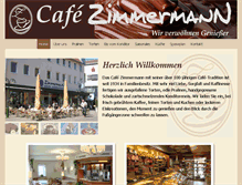 Tablet Screenshot of cafe-zimmermann.de